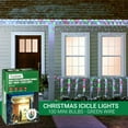 thumbnail image 2 of Tupkee Christmas Icicle Lights 100 Red, Green & Clear Bulbs - Random Shimmering Twinkle Lights - 12 of 100 Bulbs Twinkle - 7 Feet, Icicle Style Mini Lights - Indoor & Outdoor Christmas Decorations, 2 of 8
