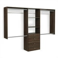 thumbnail image 3 of Easy Track Wood Laminate Deluxe Closet Organizer with Shelves and Drawers, Truffle, 3 of 6