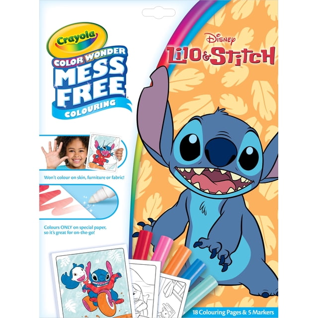 Libro para Colorear Crayola Color Wonder Lilo & Stitch Sin Manchas