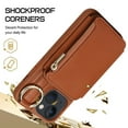 thumbnail image 4 of MesaSe 15/15Plus/15Pro/15PM Leather Case  Phone Protector Case Hanging Cord Multi Card Bag Convenient Payment Phone Case, 4 of 7