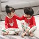 thumbnail image 3 of Pijamas de Navidad para niños y niñas, ropa de dormir de algodón, traje de dibujos animados, invierno, 2020, 3 of 4