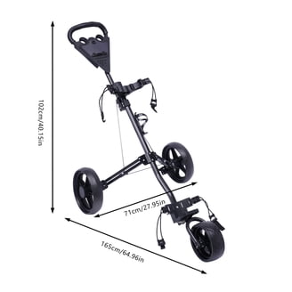 Rovic, 3-Wheel Golf Push Cart, RV2L, Folding Collapsible Trolley