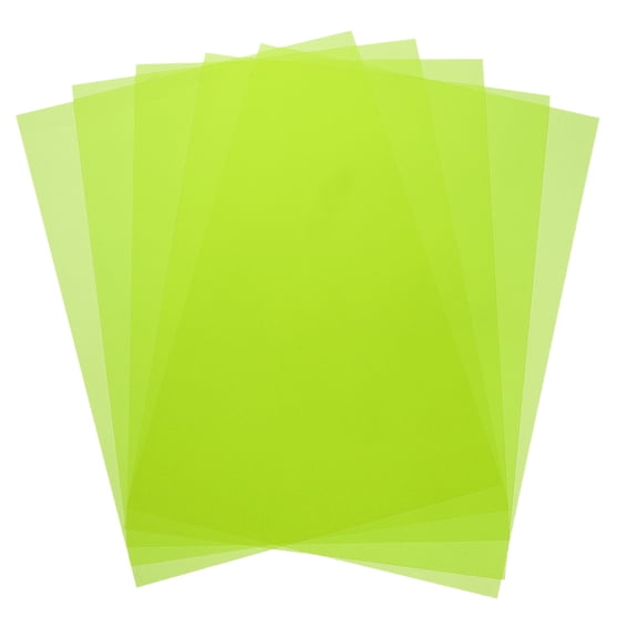 Uxcell 5 Pcs Colored Plastic Sheets, Transparent Amber Film Color Correction Gel Light Filter Waterproof 8.3 x 5.8" Sheet for DIY Crafts, LED Lighting, Photo (Fluorescent Yellow)