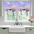 thumbnail image 4 of Purple Lavender Balloon Curtains for Windows, Bedroom Curtains 54 Inch Length, Spring Country Oil Painting Butterfly Flower Tie Up Curtains Panels Thermal Insulated Bathroom Curtains Window 42"x54", 4 of 8