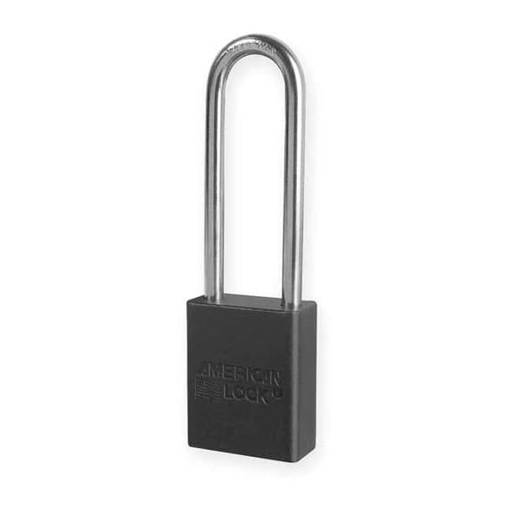 American Lock Lockout Padlock,KA,Black,1-7/8"H A1107KABLK