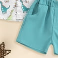 thumbnail image 4 of HCNTES Baby Boys Easter Outfit Carrot Car Print Bow Tie Bodysuit and Suspender Shorts Set 2-Piece Baby Boy Formal Summer Clothes, 4 of 6