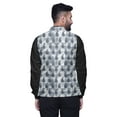 thumbnail image 5 of Atasi Dark Blue Paisley Printed Nehru Jacket Mens Bandhgala Ethnic Jacket Party Wear Wedding Clothing-Large, 5 of 6