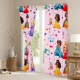thumbnail image 3 of Manfei Kawaii Black Princess Curtains Pack of 2 (42x84 Each),Cartoon Castle Curtains Blackout,Multicolor Stars Print Bedroom Curtains For Girl Teens,Ultra Soft Home Decor, 3 of 6
