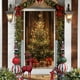 thumbnail image 4 of Christmas Door Cover Decorations with Santa Claus Pattern Holiday Party Decorative for Front Door Indoor Wall Fireplace Mantle Home Festive Xmas Decor, 4 of 6