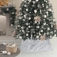 thumbnail image 4 of GEEDIAR Christmas Tree Collar 22 Inch Sequin Christmas Tree Skirt Silver Quads for Party Holiday Home Decoration, 4 of 7