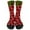 Red3, variant on Festive Kids Athletic Crew Socks Letter Print 67 Socks Durable Everyday Wear Socks Christmas Holiday Funny Gifts for Boys Girls