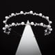 thumbnail image 2 of Nvzi Horquillas para el pelo de boda con flores para novias, peinetas con perlas de cristal, pinzas para el pelo, accesorios para el pelo de boda dorados, joyas plateadas, 2 of 5