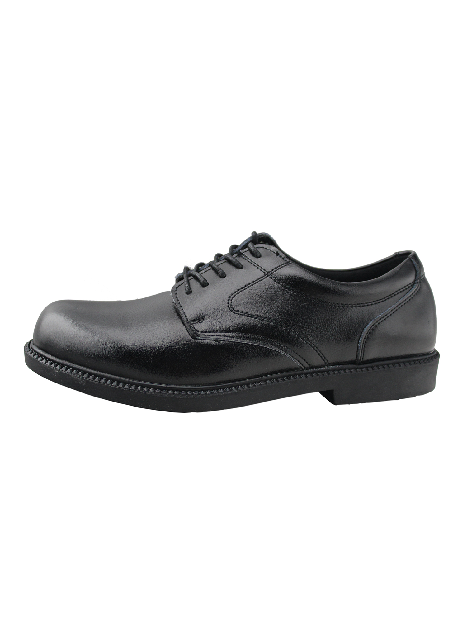 Mens Oxford Leather Shoes Comfortable Black Lace Up Slip and Oil Resistant Shoes - image 2 of 5
