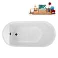 thumbnail image 6 of 59" Streamline N4940ORB Soaking Freestanding Tub and Tray With Internal Drain in Matte Oil Rubbed Bronze, 6 of 11