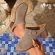 thumbnail image 2 of Mujeres Tacones Altos Cerrados Zapatillas Del Dedo Del Pie Bloque Tacón Mulas Estilo de Madera Clogs Casual Verano Oficina Diapositivas Sandalias Comodidad, 2 of 9
