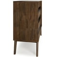 thumbnail image 3 of JERFIT Mid-Century Modern Acacia Wood Storage Cabinet with Drawers & Sliding Door, Dark Brown, 3 of 10