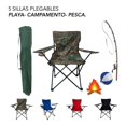 thumbnail image 1 of 5 Sillas De Playa CJR Plegable Y Funda Verde, 1 of 2