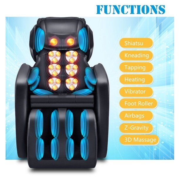 Full Body Shiatsu Recliner Massage Chair Zero Gravity Walmart Com Walmart Com