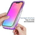 thumbnail image 4 of iPhone 13 Pro Case,Dteck Shockproof Rubber Bumper Hybrid PC Gradient Lightweight Slim Transparent Back Cover without Screen Protector For Apple iPhone 13 Pro 6.1-inch,Purple, 4 of 7