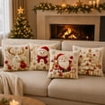 thumbnail image 3 of Christmas Throw Pillow Covers 18x18 Inch Set of 4 for Winter Holiday Sofa Couch Decoration, S, 3 of 6
