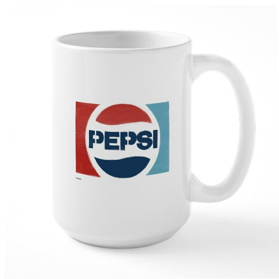 CafePress - Pepsi Logo - 15 oz Ceramic Large White Novelty Mug