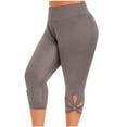 thumbnail image 2 of Miqool Plus Size Capri Leggings for Women, Buttery Soft Slim Stretch Capris High Waisted Tummy Control Yoga Pants Athletic Workout Gym Running Leggings, 2 of 9