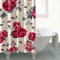 thumbnail image 4 of Pioneer Flower Floral Print Pattern Shower Curtain 84"x72" ,Bathroom Decorative Shower Curtains Set with 12 Hooks,Modern Waterproof Washable Shower Curtain, 4 of 6