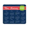 Personalized 2020 Mouse Pad Calendar, Blue Chevron