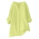 thumbnail image 5 of Sudadera con cremallera,Blusa de lino con cuello en V para mujer, manga larga, suelta, con botones delanteros, tejido de mezcla suave, ideal para uso informal en casa, sopatenor, 5 of 9