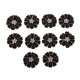thumbnail image 1 of 10 unids Botón de flor adornos de cristal flatback Sunnimix negro + Rhinestone, 1 of 8