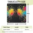thumbnail image 2 of Rainbow Gradient Tablecloth Featuring Artistic Tie Dye and Psychedelic Abstract Pop Art, Modern Chic Retro Vintage Geometric Patterns, 2 of 5