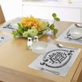 thumbnail image 4 of Ambesonne Live Laugh Love Place Mats Set of 4, Happy Lifestyle, Standard Size, Pearl and Dark Grey, 4 of 6