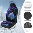 thumbnail image 7 of Uorisanigo Front Car Seat Protective Covers - Non-Slip Galaxy Horse Print Auto Seat Cover Universally Used for Cars, SUV Trucks - Washable Car Driver Seats Covers Accessories, 7 of 7