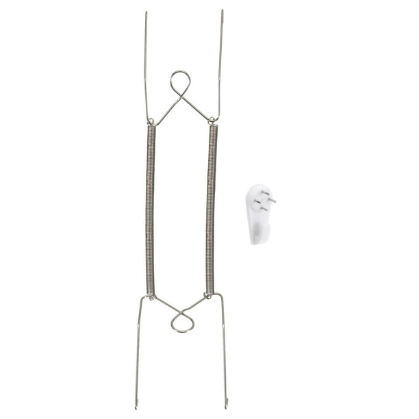 Uxcell 12 pulgadas ganchos de pared invisibles de acero inoxidable con protectores de punta para platos decorativos