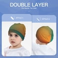 thumbnail image 6 of Rocae Orange To Teal Gradient for Kids Winter Beanies Weather Hats Boys Girls, 6 of 7