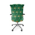 thumbnail image 5 of Ambesonne Woodland Office Chair Cover Stretchable High Back, Happy Foxes Leaves Trees, Forest Green and Earth Yellow, 5 of 6