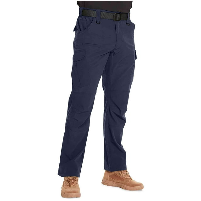 Npasoilc Pants for Men Man Solid-Color Casual Multi-pocket Buckle Equipment Tactical Pants Work Scratch Tear Pants