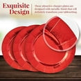 thumbnail image 5 of SILVER SPOONS Elegant Disposable Charger Plates for Party - 10 PC Heavy Duty Disposable Dinner Set 13, Fine Dining Charger Dishes For Elegant China Look,Great for Upscale Celebrations & Events, Red, 5 of 5