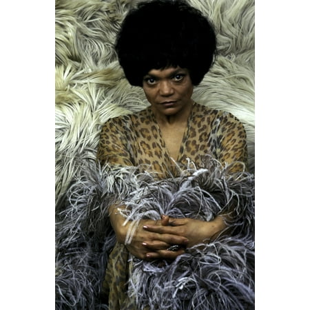 Leopard Photo - Eartha Kitt wearing a leopard print dress Photo Print