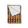 thumbnail image 2 of Retro Soft Flannel Fleece Throw Blanket, Pop Art Style Oval Geometric with Inner Circles Pastel Toned Vintage Pattern, Cozy Plush for Indoor and Outdoor Use, 50" x 60", Multicolor, by Ambesonne, 2 of 6