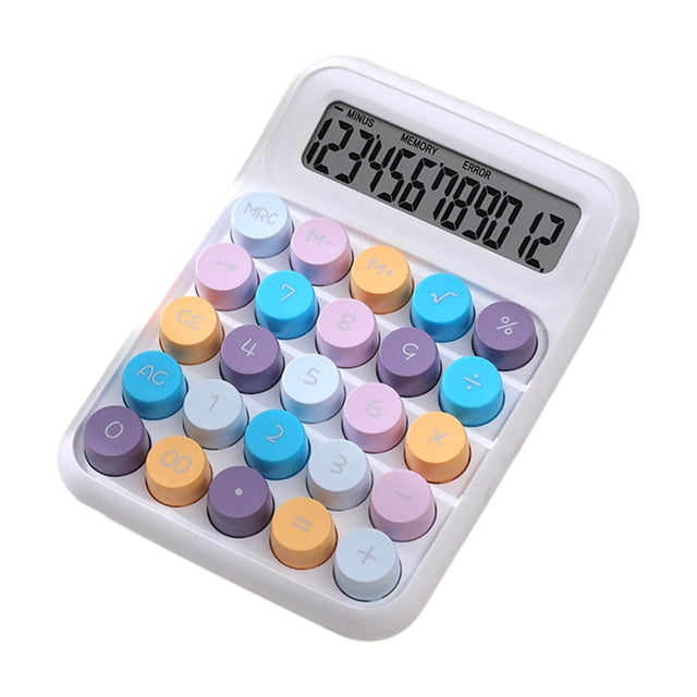 Calculadora para la Escuela Calculadora Estándar Básica Mini Calculadora de Escritorio Digital con Pantalla Lcd de 12 Dígitos - Tamaño Del Bolsillo para la Calculadora de la Escuela de los Niños en El