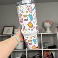 thumbnail image 2 of Nurse Life 40oz Tumbler, Sublimated Stainless Steel Quencher, 2 of 3