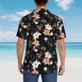 thumbnail image 6 of Daiia Lilies Flowers Hawaiian Shirt for Men Gentle Cotton Regular Short Sleeve Casual-XX-Large, 6 of 9