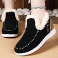 thumbnail image 2 of Cozy Fleece Slip-On Boots, Women's Winter Warm Plush Lined Non-Slip Flat Shoes,Flat Shoes Boots Indoor Outdoor, 2 of 6