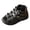 Black, variant on Ymyiu Baby Girl Summer Shoes Girl's Bow Slip On Sandals Square Open Toe Flat Sandals for Outdoors Size 1 (Black,Big Kids 1)