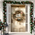 thumbnail image 4 of ‌Holiday Door Cover Reversible Christmas New Year Decor Winter Party Backdrop School Classroom Office Festive Home Decoration Polyester Door Hanging‌, 4 of 9