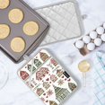 thumbnail image 5 of Yayeee Pot Holders Kitchen Heat Resistant with Pocket 7"x9.8" Cotton Oven Cooking Hot Pads, Green Nordic Style Christmas House, 5 of 7