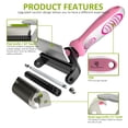 thumbnail image 3 of 2 in 1 Professional Grooming Rake for Cats & Dogs-Dematting Comb for Easy Mats & Tangles Removing,Hair Removal Cleaner for Pets(Purple), 3 of 7