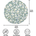 thumbnail image 4 of Camomile Daisy Round Placemats Washable Placemats Non-Slip Heat-Resistant Table Place Mats for Dining Kitchen Holiday Party Table 15.4"-6PCS Home Decor, 4 of 7