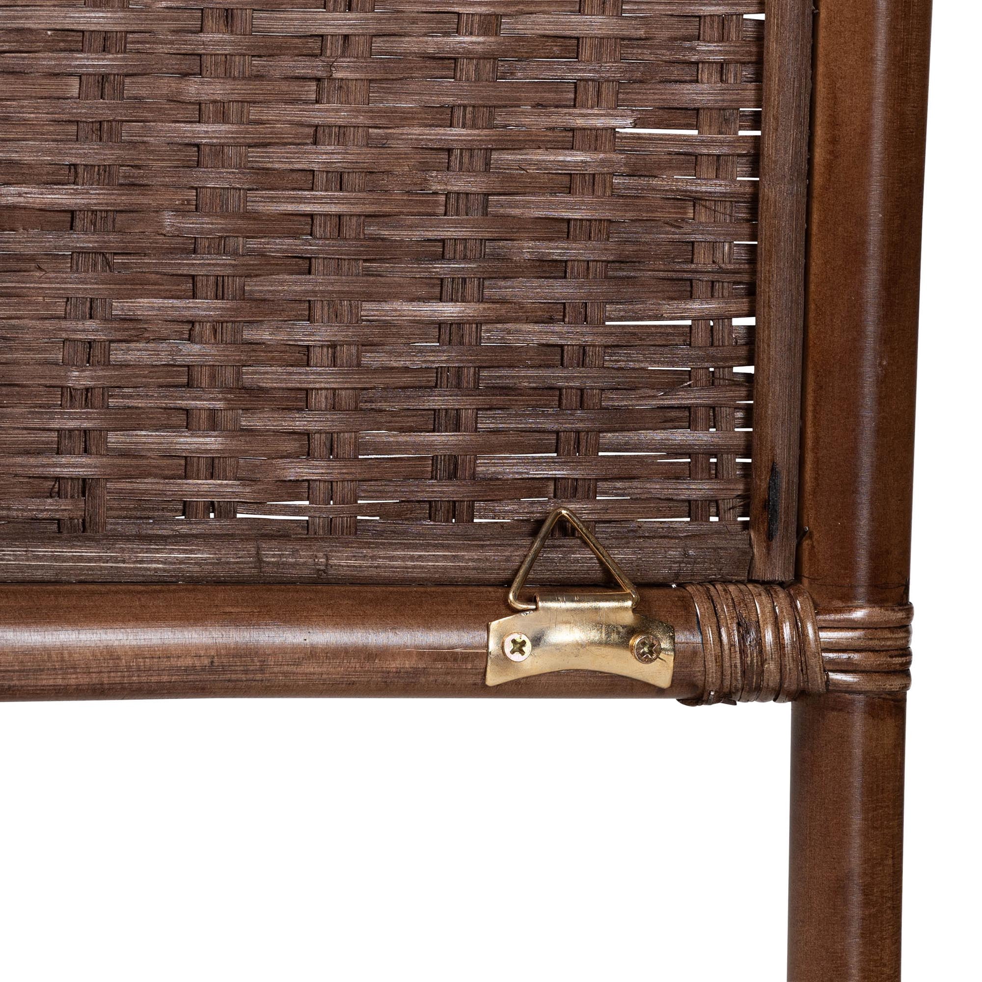 bali & pari Raphaela Boho Standalone Headboard, King, Coffee Bean